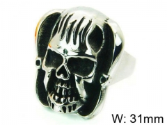 HY Stainless Steel 316L Man Skull Rings-HY22R0730HIG