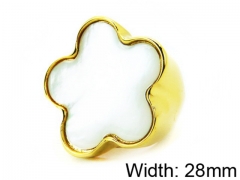 HY Stainless Steel 316L Lady Shell Rings-HY15R1185HOW