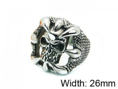 HY Stainless Steel 316L Man Skull Rings-HY22R1029HIR