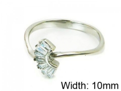 HY Stainless Steel 316L Lady Small-Crystal Rings-HY30R0505KLX