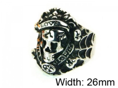 HY Stainless Steel 316L Man Skull Rings-HY22R1170HHY