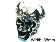 HY Stainless Steel 316L Man Skull Rings-HY22R0892HJS