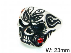 HY Stainless Steel 316L Man Skull Rings-HY22R1098HJE