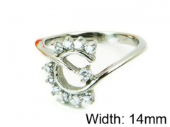 HY Stainless Steel 316L Lady Small-Crystal Rings-HY30R0519KLX