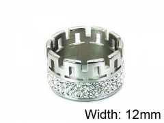 HY Stainless Steel 316L Lady Small-Crystal Rings-HY16R0009HTT