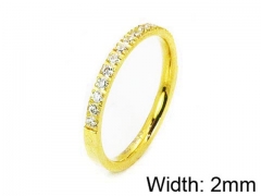 HY Stainless Steel 316L Lady Small-Crystal Rings-HY16R0428HHU