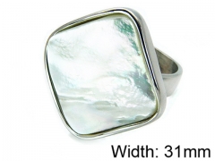 HY Stainless Steel 316L Lady Shell Rings-HY15R0952HNA