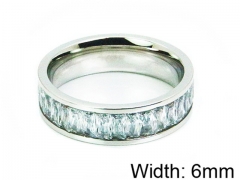 HY Stainless Steel 316L Lady Small-Crystal Rings-HY14R0506PZ