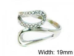 HY Stainless Steel 316L Lady Small-Crystal Rings-HY15R1348HHW