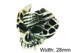 HY Stainless Steel 316L Man Skull Rings-HY22R0760H2W