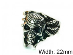 HY Stainless Steel 316L Man Skull Rings-HY22R0537HIR