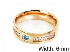 HY Stainless Steel 316L Lady Small-Crystal Rings-HY14R0472HGY