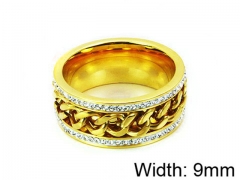 HY Stainless Steel 316L Lady Small-Crystal Rings-HY16R0018HIB