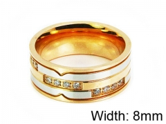 HY Stainless Steel 316L Lady Small-Crystal Rings-HY14R0505HFF