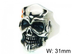 HY Stainless Steel 316L Man Skull Rings-HY22R0938HIA