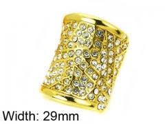 HY Stainless Steel 316L Lady Small-Crystal Rings-HY62R0119HIS