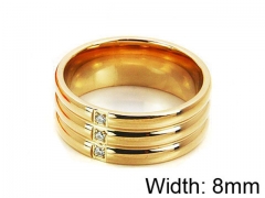 HY Stainless Steel 316L Lady Small-Crystal Rings-HY14R0425OL