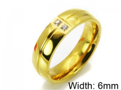HY Stainless Steel 316L Lady Small-Crystal Rings-HY06R0304LL