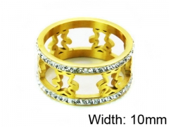 HY Stainless Steel 316L Lady Small-Crystal Rings-HY14R0316HIQ