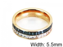 HY Stainless Steel 316L Lady Small-Crystal Rings-HY14R0449HHC