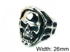 HY Stainless Steel 316L Man Skull Rings-HY22R1082HIB