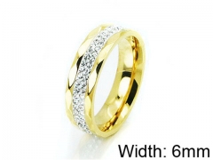 HY Stainless Steel 316L Lady Small-Crystal Rings-HY14R0527HDD