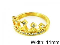 HY Stainless Steel 316L Lady Small-Crystal Rings-HY15R1305HIC