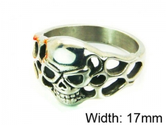 HY Stainless Steel 316L Man Skull Rings-HY22R0763HHE