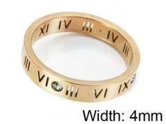 HY Stainless Steel 316L Lady Small-Crystal Rings-HY14R0222OZA
