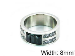 HY Stainless Steel 316L Lady Small-Crystal Rings-HY14R0419HIY