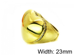 HY Stainless Steel 316L Lady Small-Crystal Rings-HY15R1164HHZ