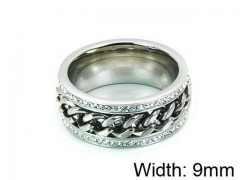 HY Stainless Steel 316L Lady Small-Crystal Rings-HY16R0017HHZ
