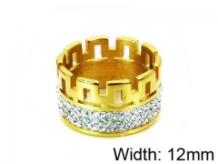 HY Stainless Steel 316L Lady Small-Crystal Rings-HY16R0010HHR