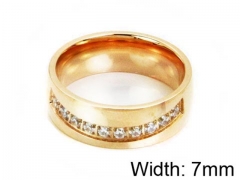 HY Stainless Steel 316L Lady Small-Crystal Rings-HY14R0460HZF