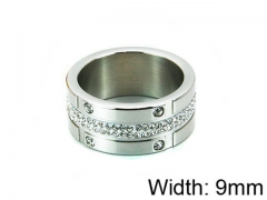 HY Stainless Steel 316L Lady Small-Crystal Rings-HY14R0364HHW