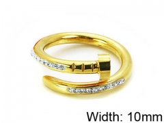 HY Stainless Steel 316L Lady Small-Crystal Rings-HY14R0377PA