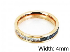 HY Stainless Steel 316L Lady Small-Crystal Rings-HY14R0450OF