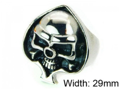 HY Stainless Steel 316L Man Skull Rings-HY22R0944H2U