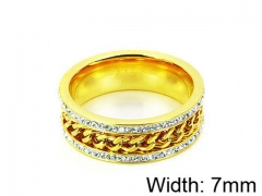 HY Stainless Steel 316L Lady Small-Crystal Rings-HY16R0020HIE