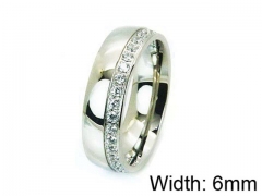 HY Stainless Steel 316L Lady Small-Crystal Rings-HY05R0149IKE