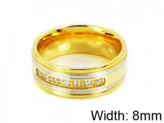 HY Stainless Steel 316L Lady Small-Crystal Rings-HY14R0480PZ