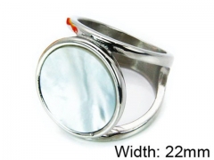 HY Stainless Steel 316L Lady Shell Rings-HY15R0898HLL