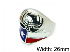 HY Stainless Steel 316L Man Skull Rings-HY22R0977HJT