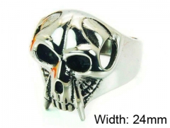 HY Stainless Steel 316L Man Skull Rings-HY22R0716H2W