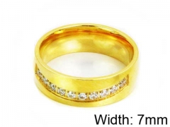 HY Stainless Steel 316L Lady Small-Crystal Rings-HY14R0459H0V