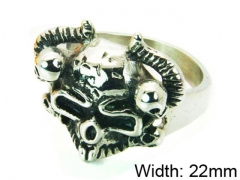 HY Stainless Steel 316L Man Skull Rings-HY22R0731H2A