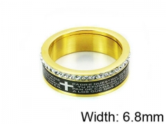 HY Stainless Steel 316L Lady Small-Crystal Rings-HY14R0416HHX