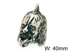 HY Stainless Steel 316L Man Skull Rings-HY22R1214HJQ