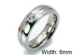 HY Stainless Steel 316L Lady Small-Crystal Rings-HY06R0300KZ