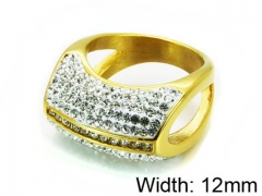 HY Stainless Steel 316L Lady Small-Crystal Rings-HY15R1139HNX